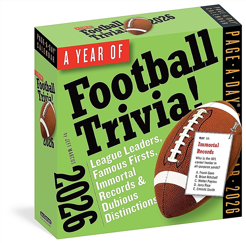Year of Football Trivia! Page-A-Day  Calendar 2026/Product Detail/Calendars & Diaries