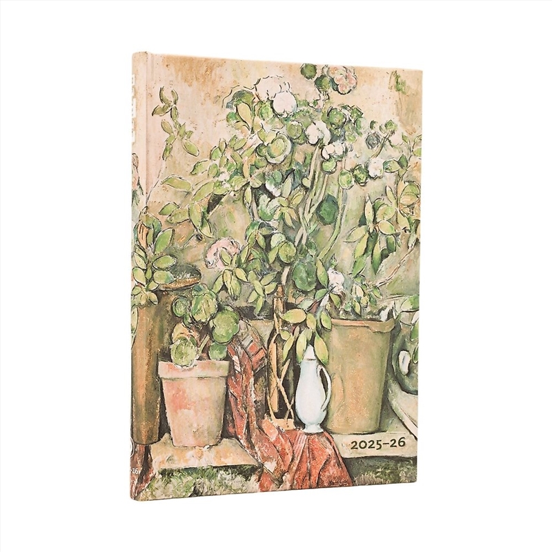 2026 Cezanne's Terracotta Pots and Flowers Midi 18-month Horizontal Hardcover Flexi Dayplanner 2025-/Product Detail/Calendars & Diaries
