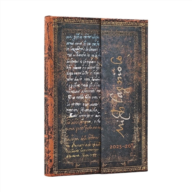 2026 Michelangelo Handwriting (Embellished Manuscripts Collection) Mini 18-month Horizontal Hardcove/Product Detail/Calendars & Diaries