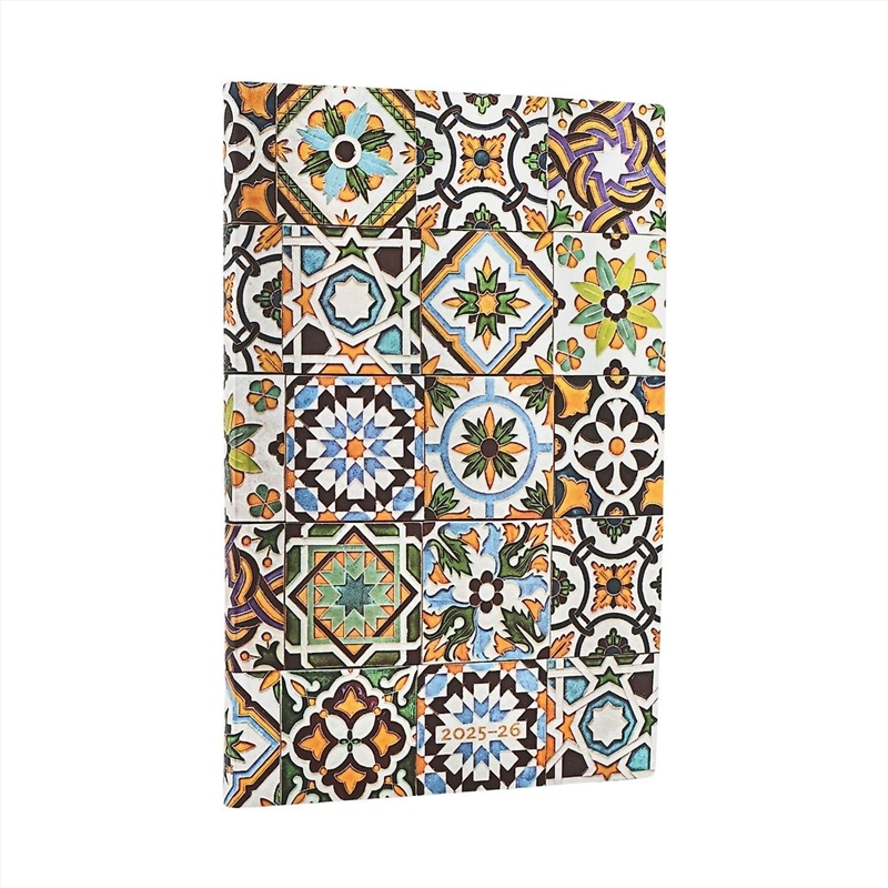 2026 Porto (Portuguese Tiles) Maxi 18-month Vertical Softcover Flexi Dayplanner 2025-2026 (Elastic B/Product Detail/Calendars & Diaries