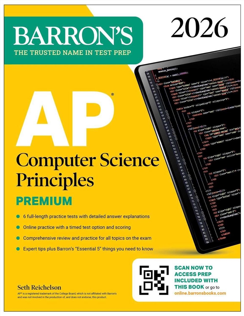 AP Computer Science Principles Premium, 2026: Prep Book with 6 Practice Tests + Comprehensive Review/Product Detail/Teaching