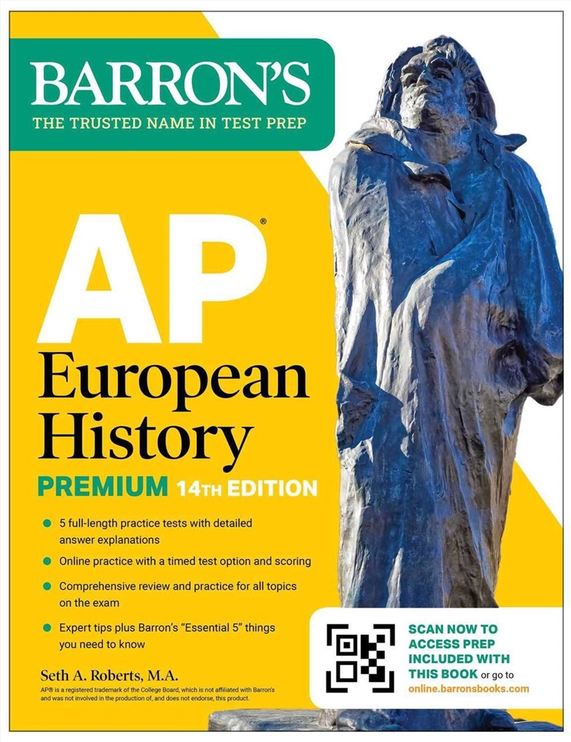 AP European History Premium, Fourteenth Edition: Prep Book with 5 Practice Tests + Comprehensive Rev/Product Detail/Teaching