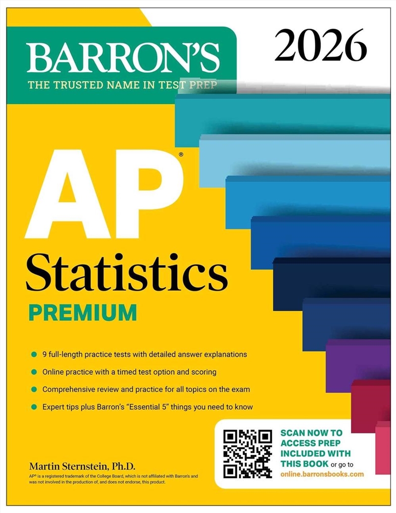 AP Statistics Premium, 2026: Prep Book with 9 Practice Tests + Comprehensive Review + Online Practic/Product Detail/Teaching