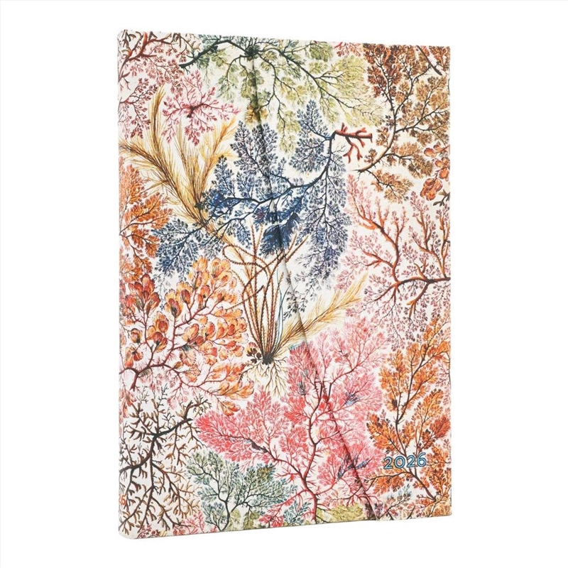 2026 Anemone (William Kilburn) Midi 12-month Vertical Hardcover Flexi Dayplanner 2026 (Wrap Closure)/Product Detail/Calendars & Diaries