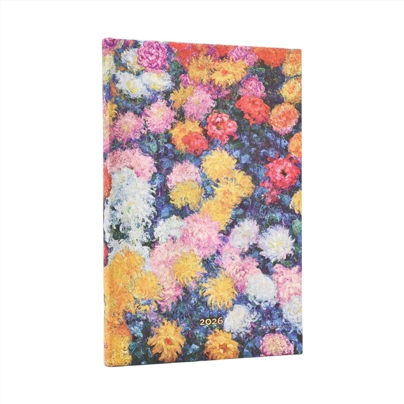 2026 Monet's Chrysanthemums Maxi 12-month Horizontal Hardcover Flexi Dayplanner 2026 (Elastic Band C/Product Detail/Calendars & Diaries