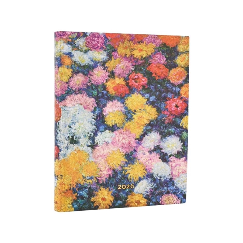 2026 Monet's Chrysanthemums Ultra 12-month Day-at-a-Time Softcover Flexi Dayplanner 2026 (Elastic Ba/Product Detail/Calendars & Diaries