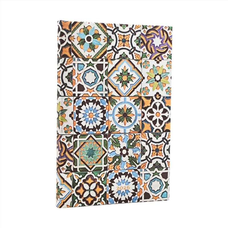 2026 Porto (Portuguese Tiles) Maxi 12-month Horizontal Hardcover Flexi Dayplanner 2026 (Elastic Band/Product Detail/Calendars & Diaries