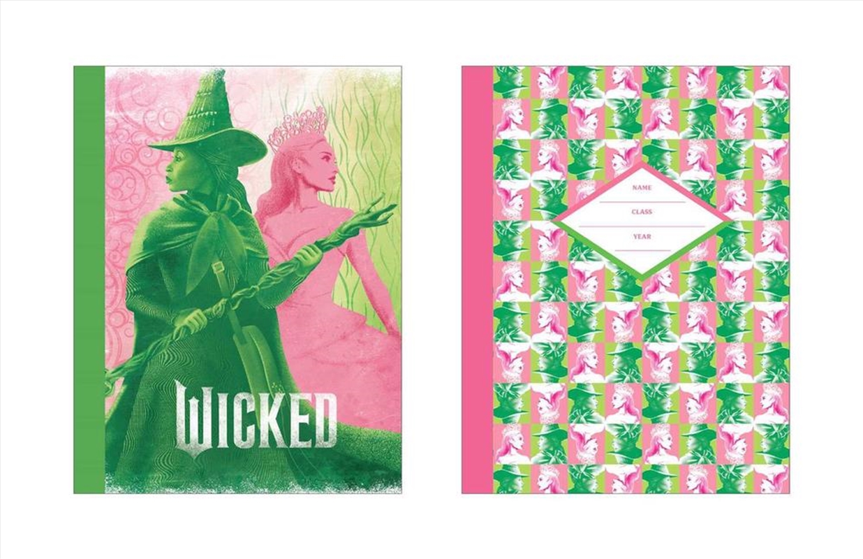 Wicked Pink & Green Composition Notebook Set (Set of 2)/Product Detail/Notebooks & Journals