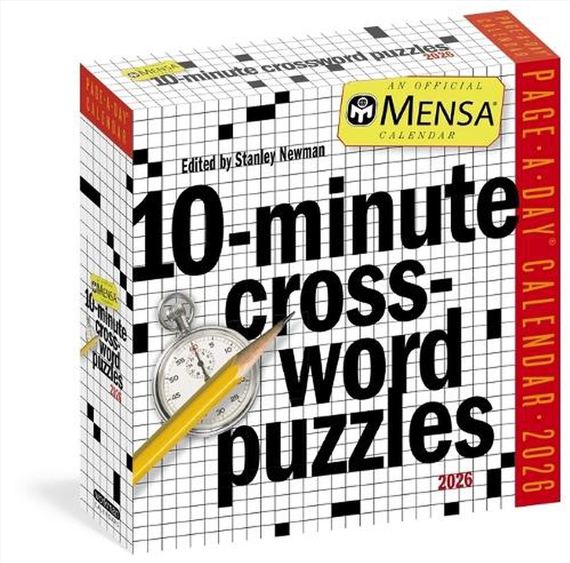 Mensa 10-Minute Crossword Puzzles Page-A-Day Calendar 2026/Product Detail/Calendars & Diaries