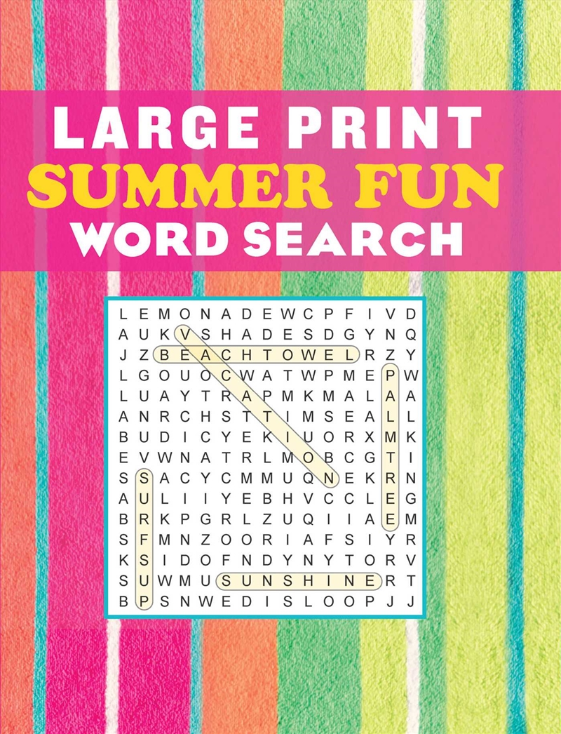 Large Print Summer Fun Word Search/Product Detail/Adults Activity Books