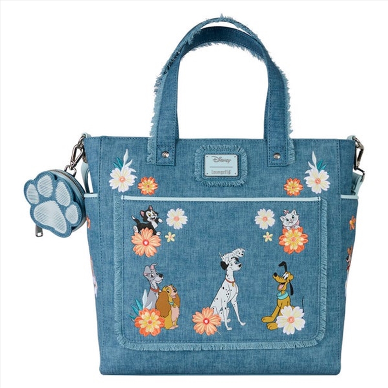 Loungefly Disney - Dogs & Cats Faux Denim Convertible Tote Bag with Coin Bag/Product Detail/Bags