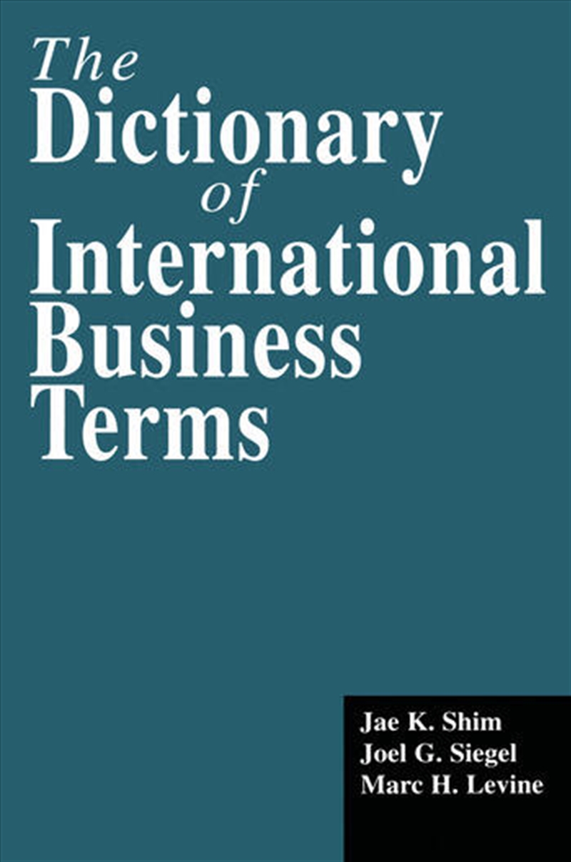 The Dictionary of International Business Terms/Product Detail/Business Leadership & Management
