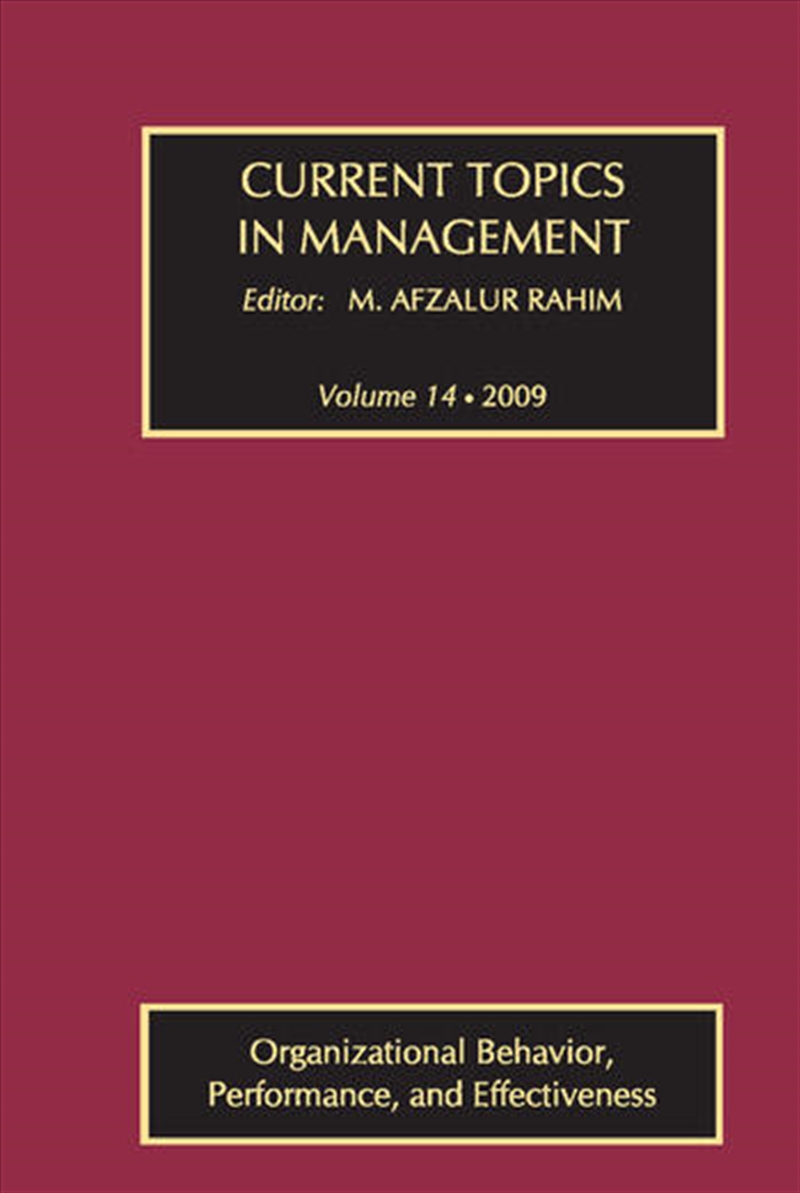 Current Topics in Management/Product Detail/Business Leadership & Management