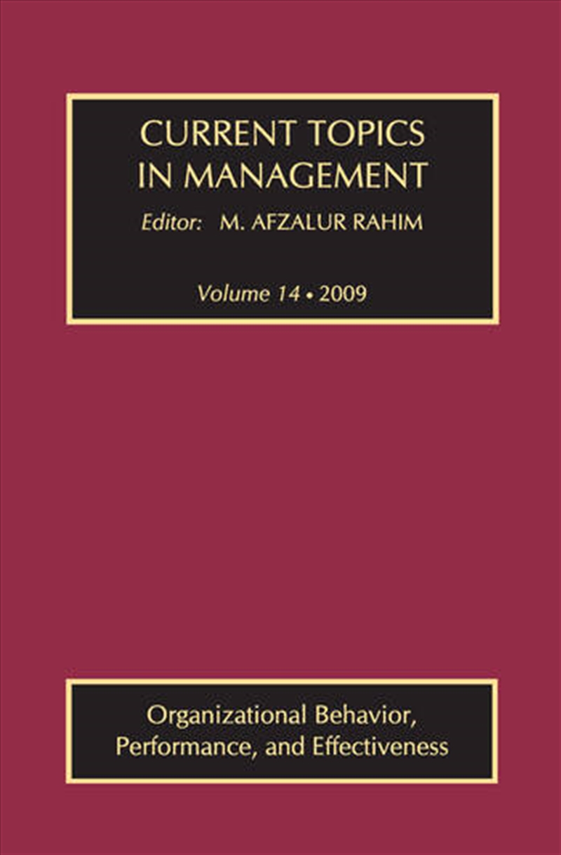 Current Topics in Management/Product Detail/Business Leadership & Management