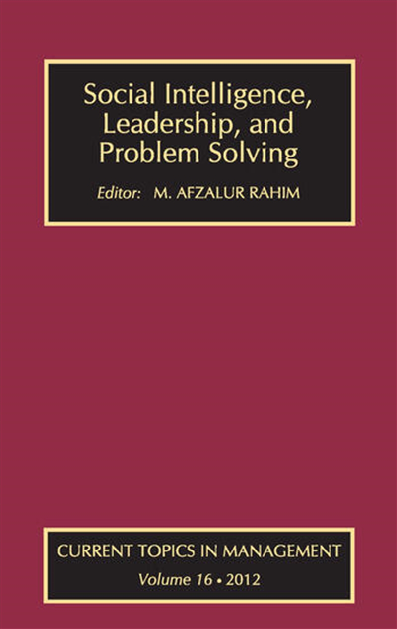 Social Intelligence, Leadership, and Problem Solving/Product Detail/Business Leadership & Management