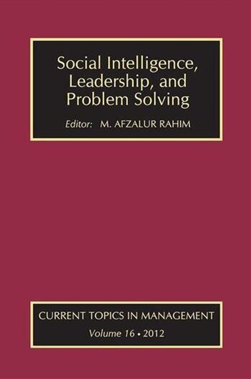 Social Intelligence, Leadership, and Problem Solving/Product Detail/Business Leadership & Management