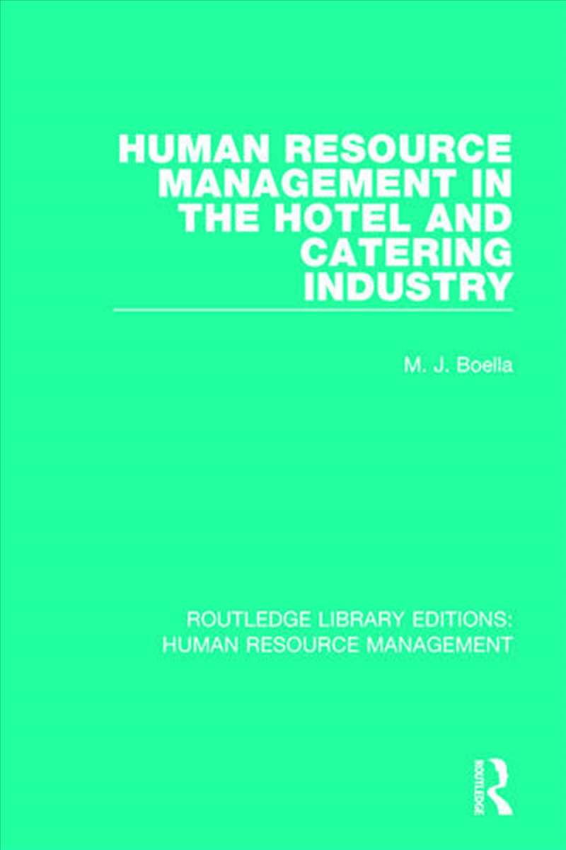 Human Resource Management in the Hotel and Catering Industry/Product Detail/Business Leadership & Management