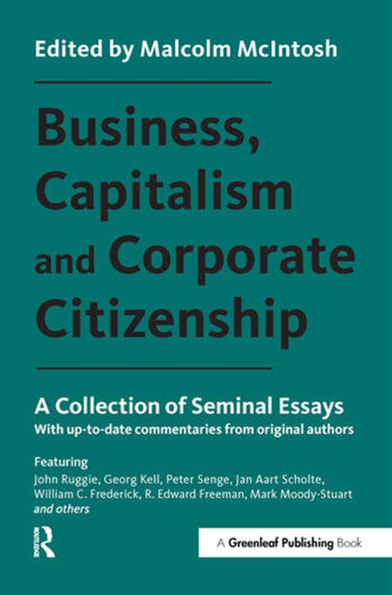 Business, Capitalism and Corporate Citizenship/Product Detail/Business Leadership & Management