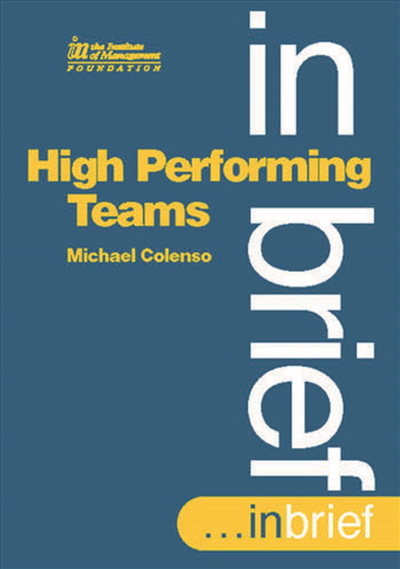 High Performing Teams In Brief/Product Detail/Business Leadership & Management
