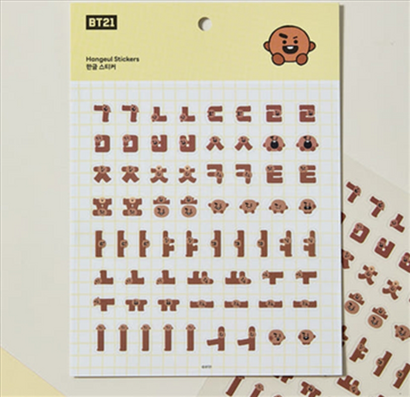 Bt21 - Souvenir Edition Hangeul Sticker - Shooky/Product Detail/KPOP Merch
