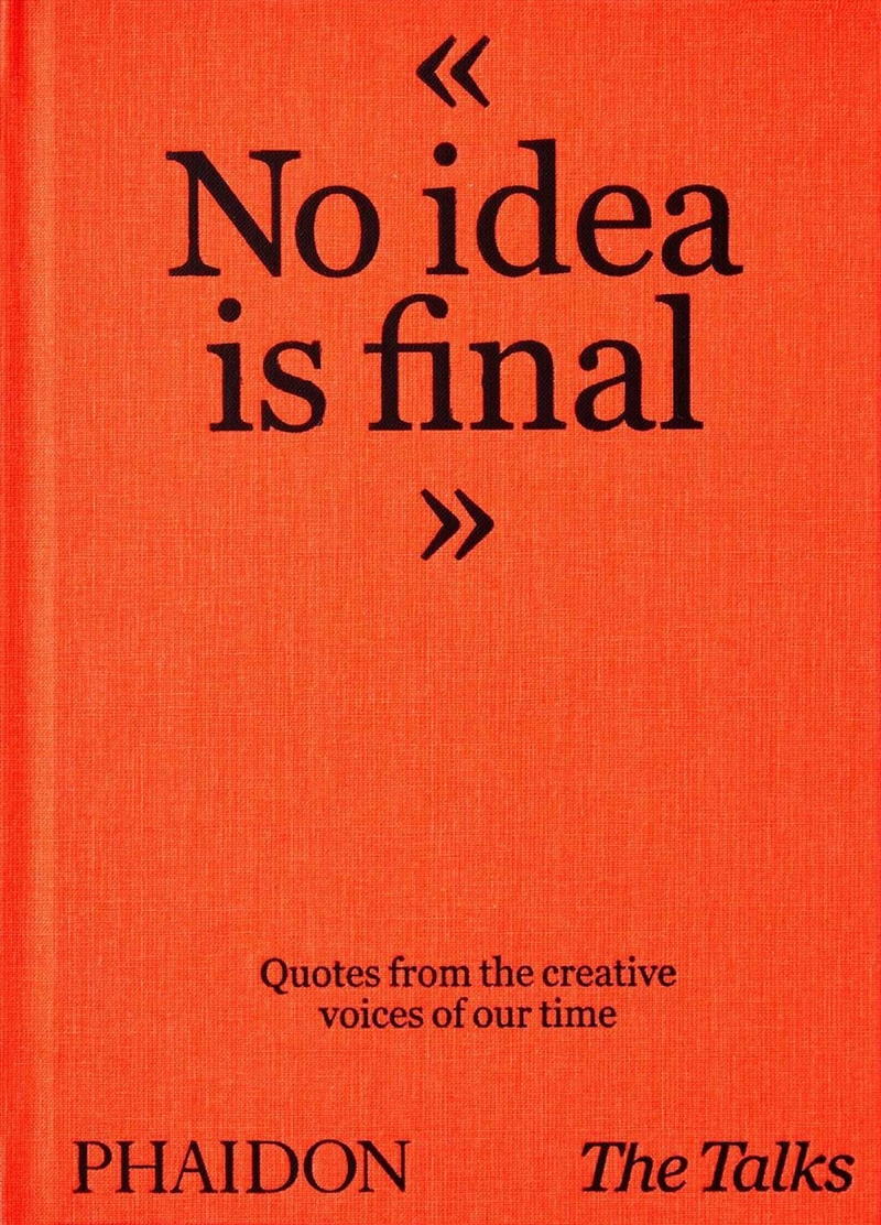 The Talks - No Idea Is Final/Product Detail/Art