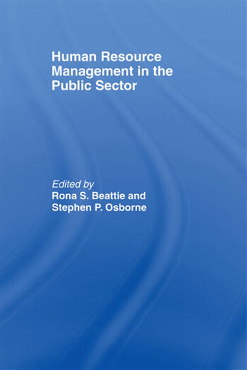 Human Resource Management in the Public Sector/Product Detail/Business Leadership & Management