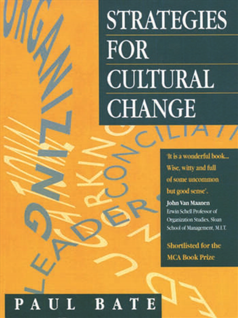 Strategies for Cultural Change/Product Detail/Business Leadership & Management