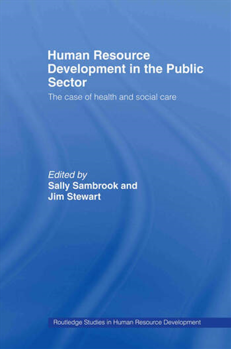 Human Resource Development in the Public Sector/Product Detail/Business Leadership & Management