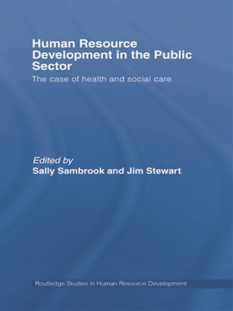 Human Resource Development in the Public Sector/Product Detail/Business Leadership & Management