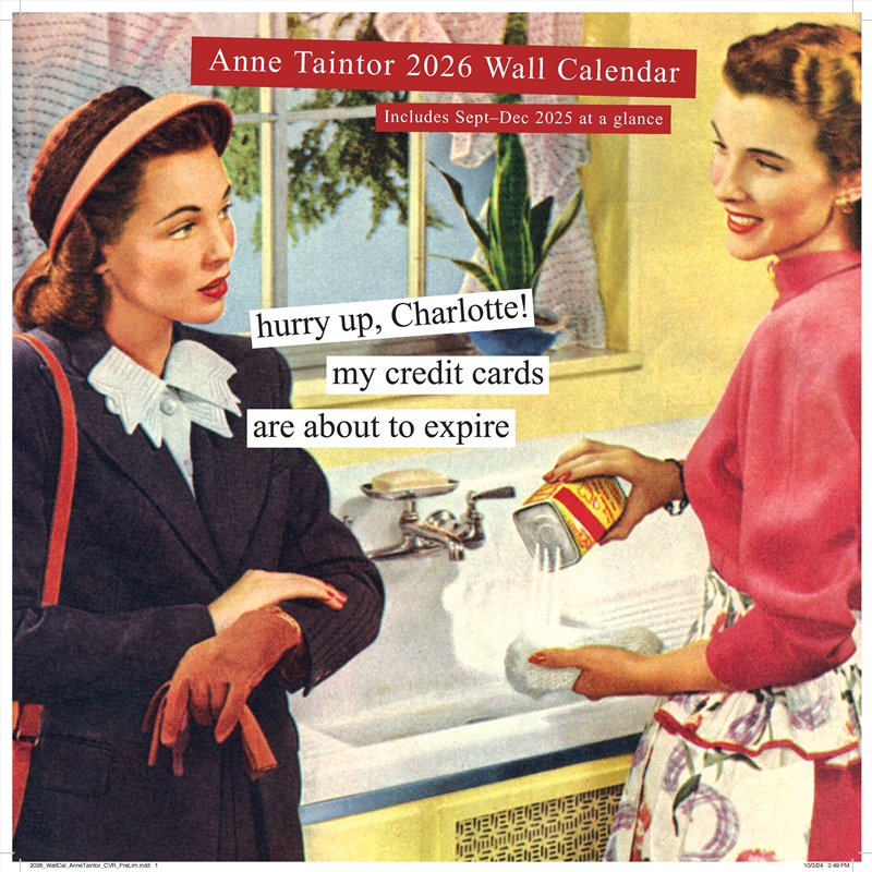 Anne Taintor 2026 Wall Calendar/Product Detail/Calendars & Diaries
