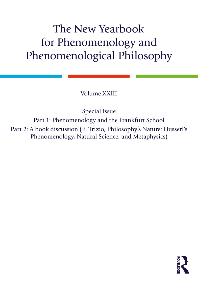 New Yearbook For Phenomenology And Phenomenological Philosophy Volume 23, Special Issue. 1: Phenomen/Product Detail/Reading