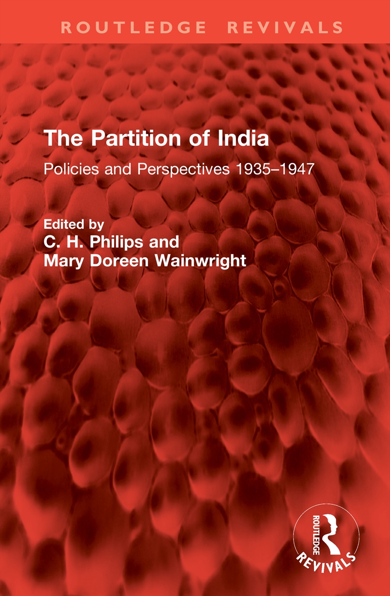 Partition Of India Policies And Perspectives 1935–1947/Product Detail/History