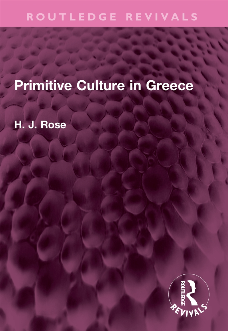 Primitive Culture In Greece/Product Detail/Literature & Poetry
