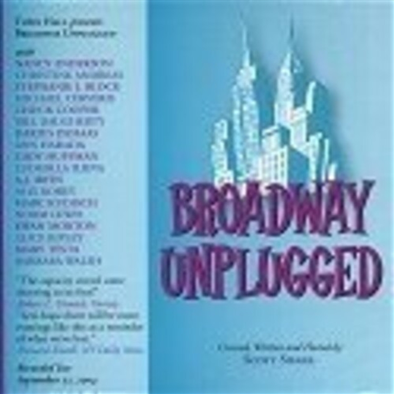 Broadway Unplugged/Product Detail/Soundtrack