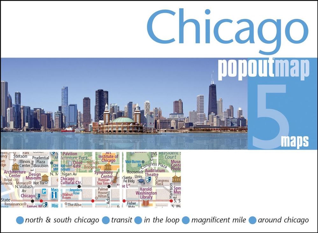 Chicago Popout Map/Product Detail/Travel & Holidays