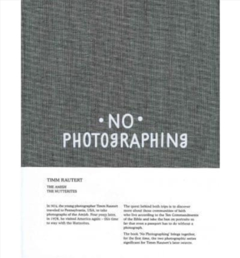 Timm Rautert: No Photographing/Product Detail/Art