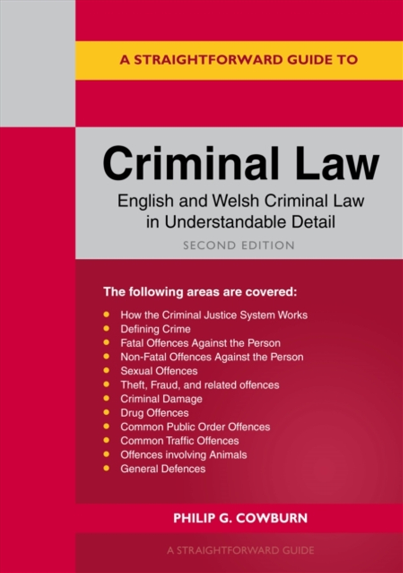 A Straightforward Guide To Criminal Law : Second Edition/Product Detail/Law