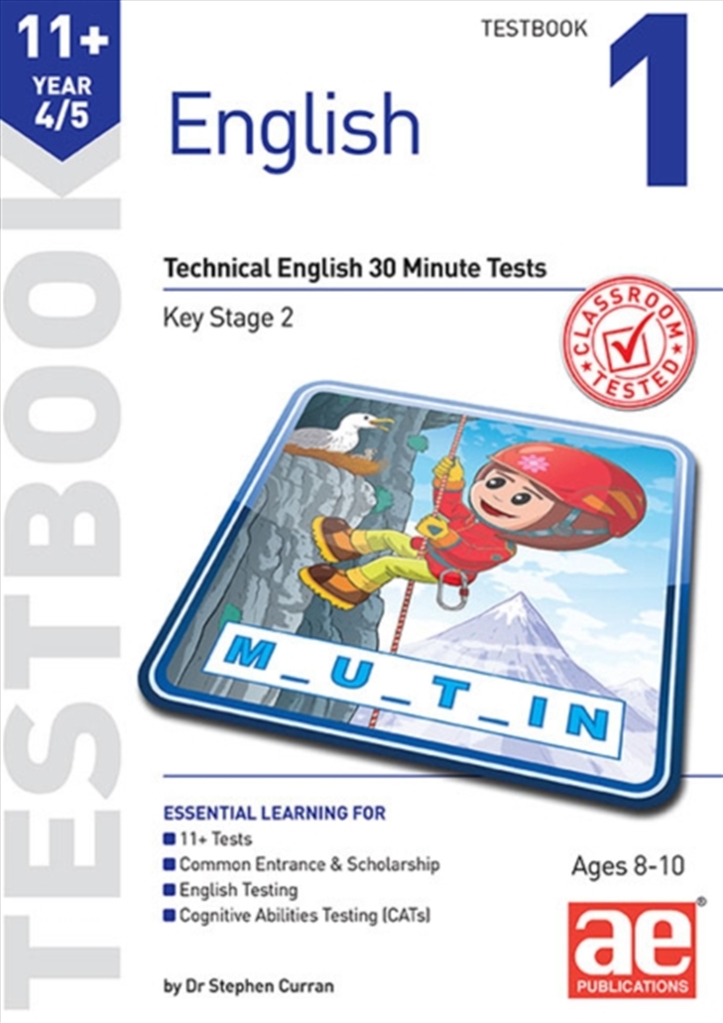 11+ English Year 4/5 Testbook 1 : Technical English 30 Minute Tests/Product Detail/Children