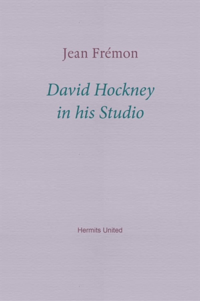 David Hockney In His Studio/Product Detail/Literature & Poetry