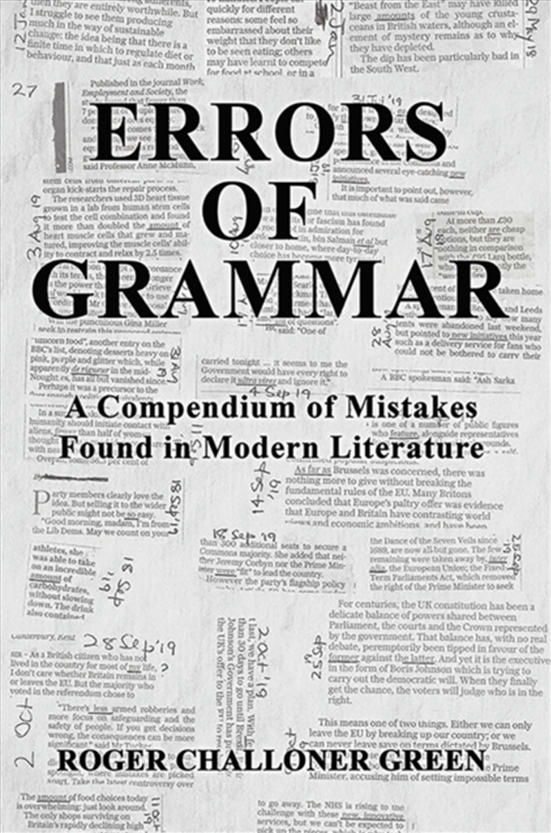 Errors Of Grammar : A Compendium Of Mistakes Found In Modern Literature/Product Detail/Language & Linguistics