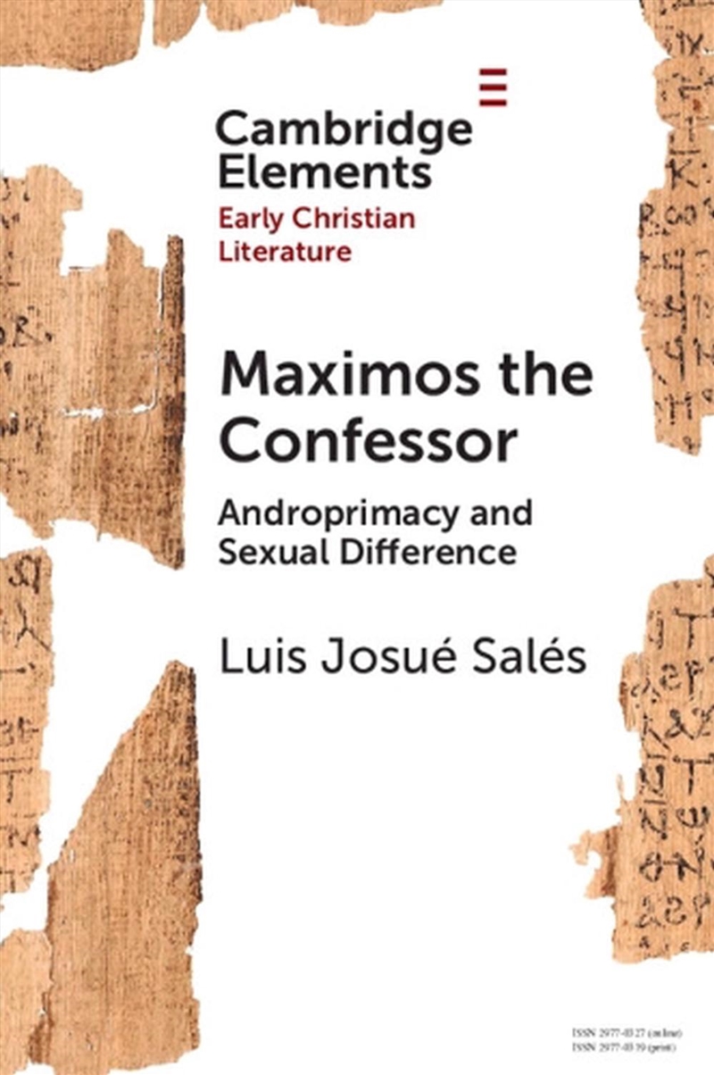 Maximos The Confessor : Androprimacy And Sexual Difference/Product Detail/Religion & Beliefs