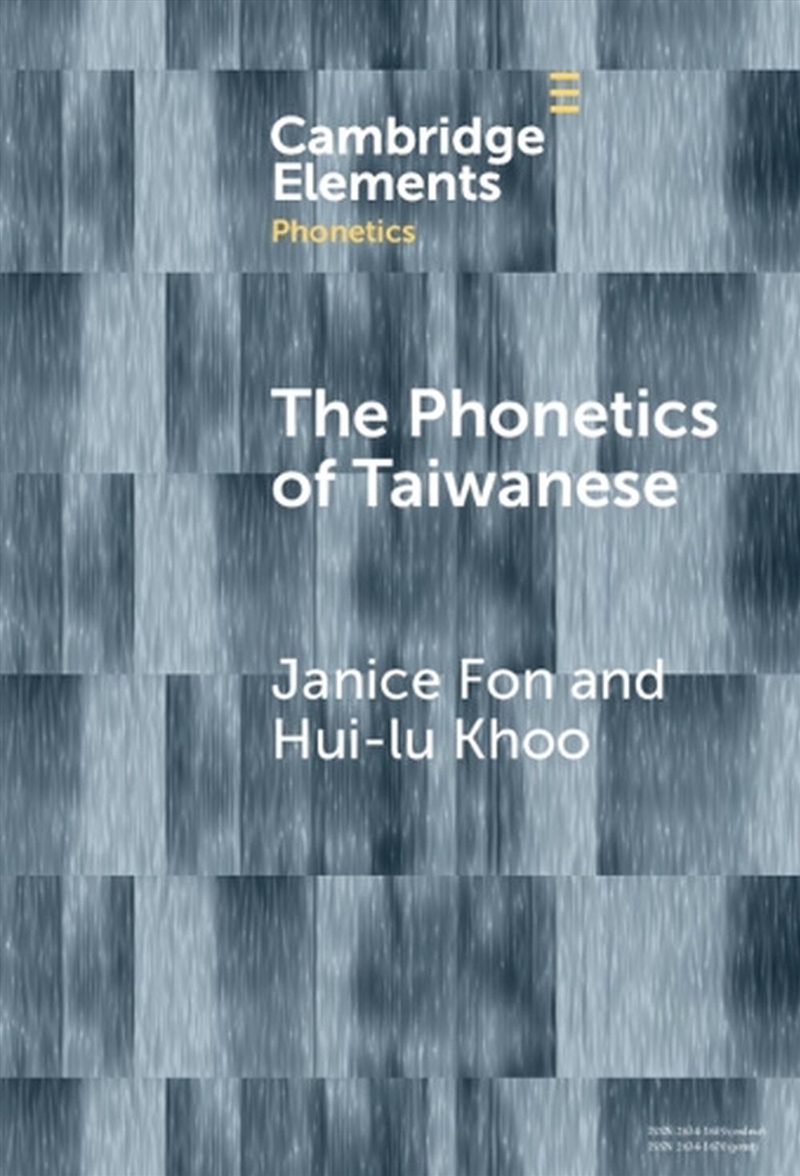 The Phonetics Of Taiwanese/Product Detail/Language & Linguistics