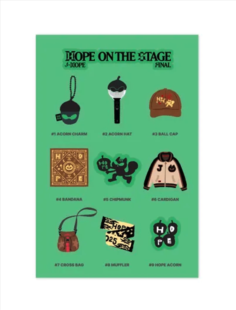 Bts J-Hope - Hope On The Stage Final Official Md Sticker Set/Product Detail/KPOP Merch