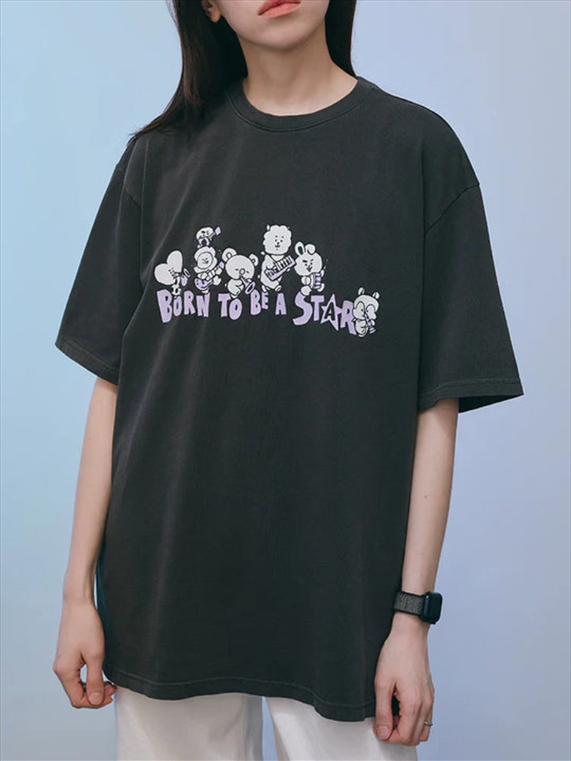 Bt21 - Minini Band Short Sleeve T-Shirts Black /M/Product Detail/KPOP Merch
