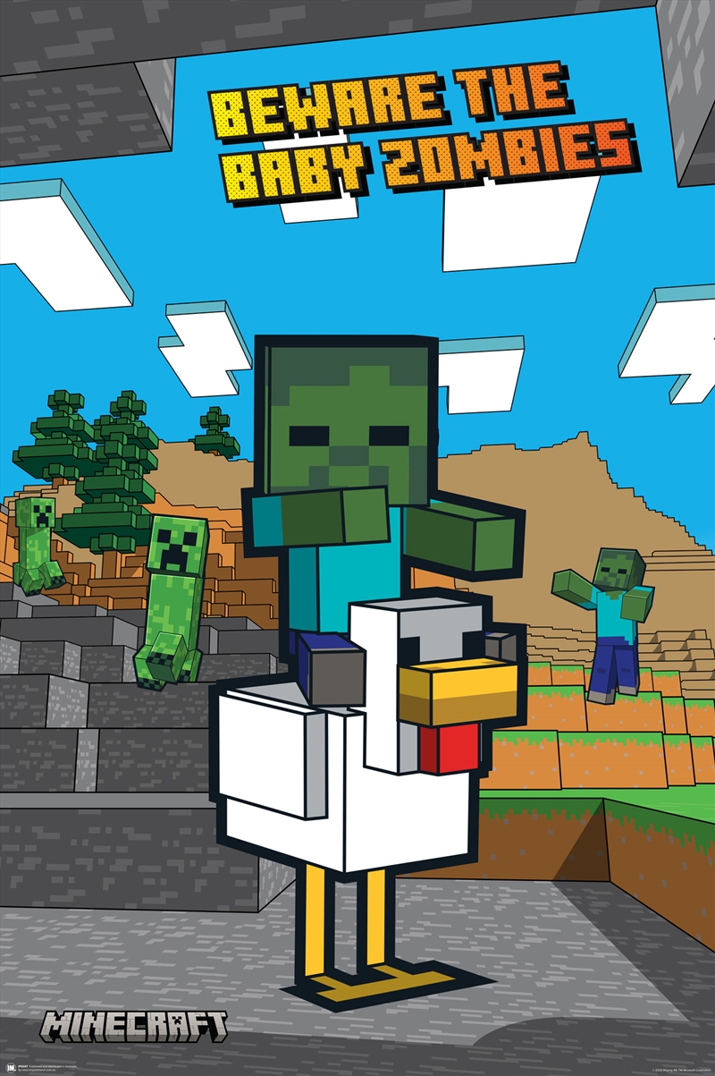 Minecraft - Chicken Jockey - Reg Poster/Product Detail/Posters & Prints