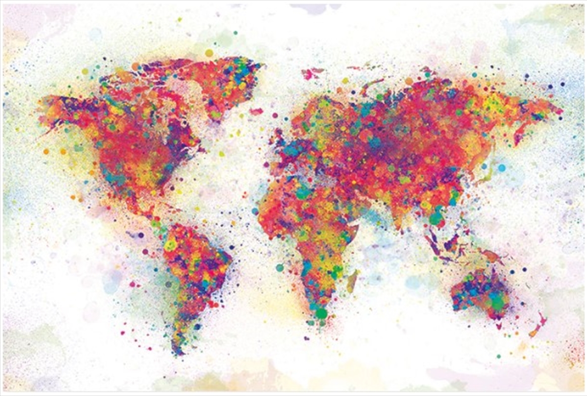 World Map - Colour Splash/Product Detail/Posters & Prints