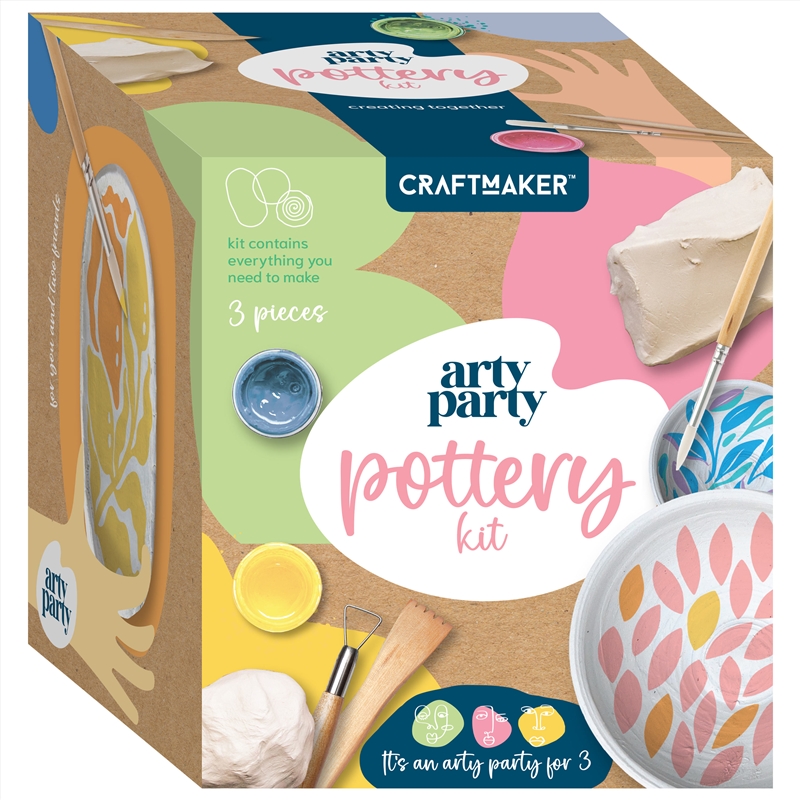 Craft Maker Arty Party Pottery Kit/Product Detail/Arts & Craft