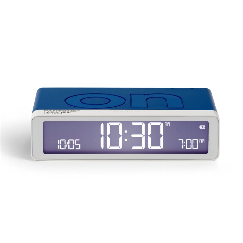 Lexon Flip Classic Reversible Alarm Clock Pantone - Classic Blue/Product Detail/Clocks