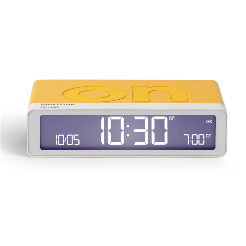 Lexon Flip Classic Reversible Alarm Clock Pantone - Yellow/Product Detail/Clocks