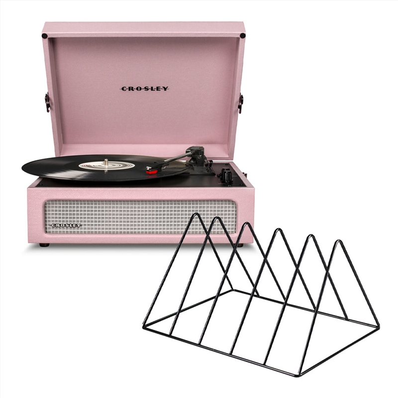 Crosley Voyager Bluetooth Portable Turntable - Amethyst + Gadhouse Vinyl Rack Bundle - Black/Product Detail/Turntables